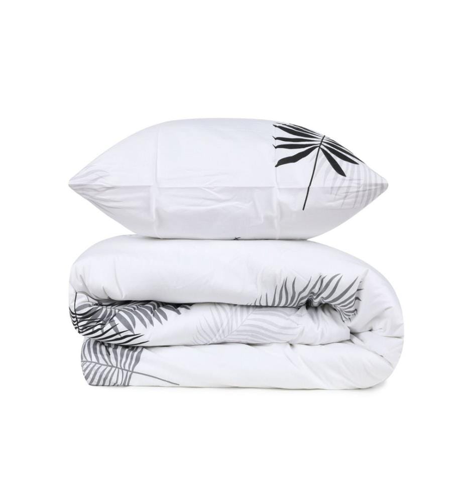 Ensemble de housse de couette Ranforce King - Gris Blanc