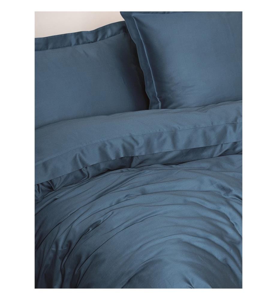 Housse de couette Satin King - Bleu