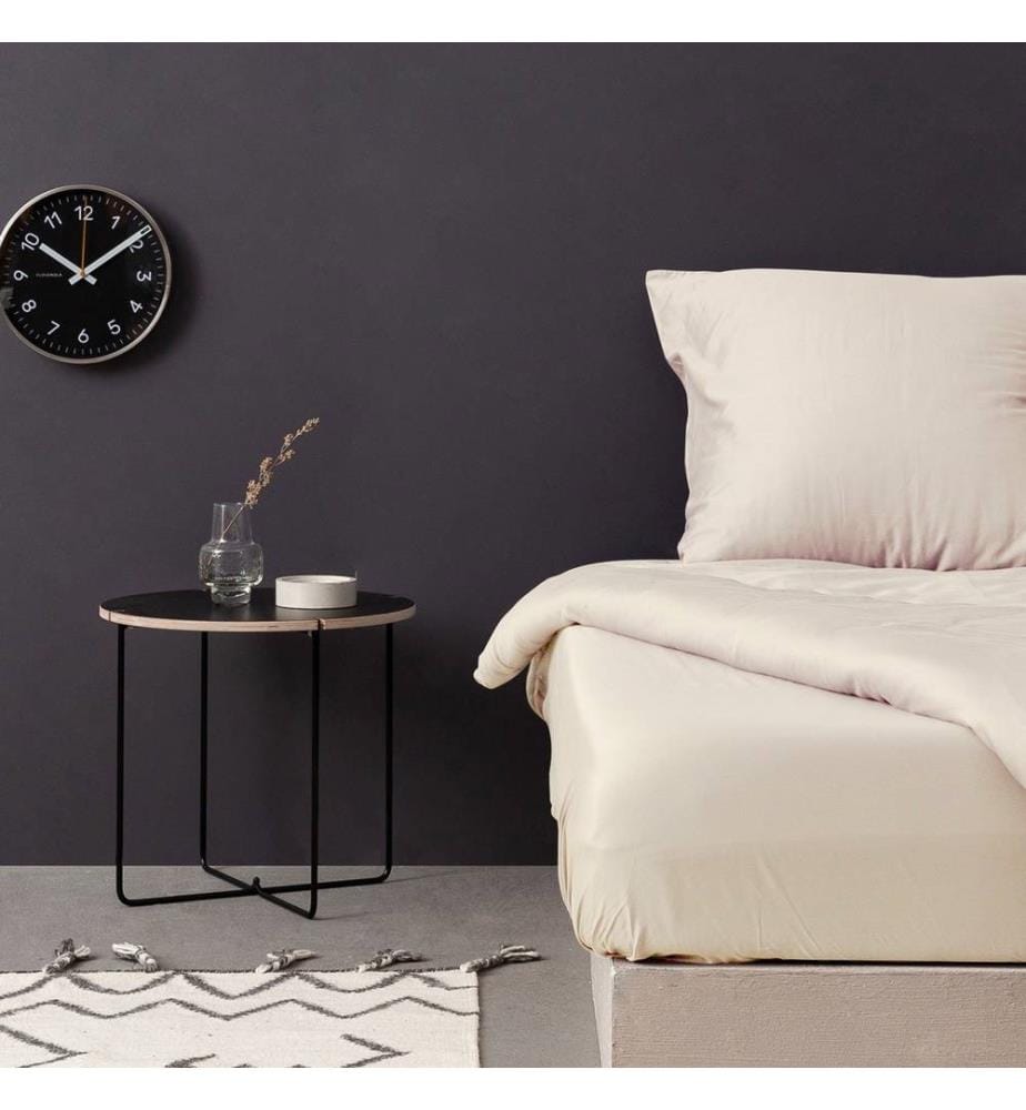 Drap-housse Satin King 160 x 200 cm - Crème
