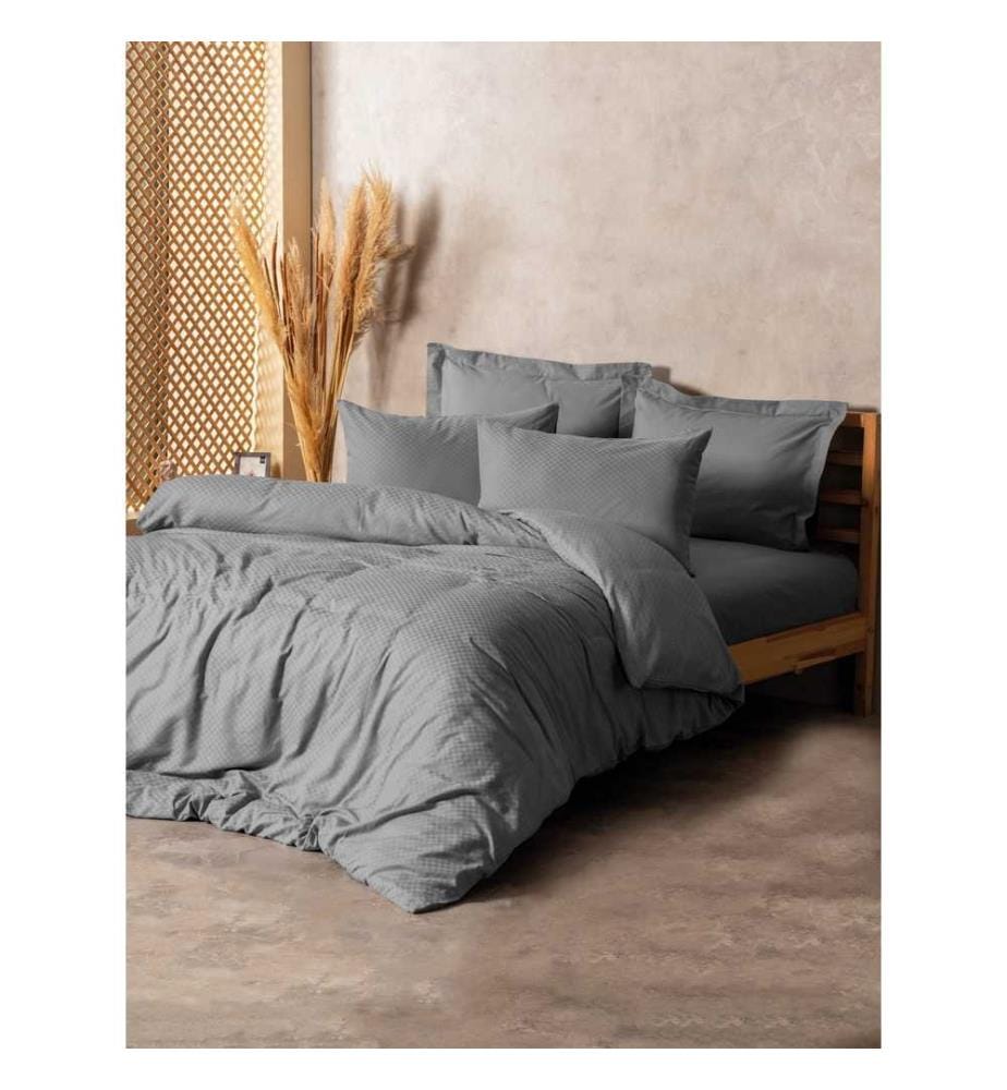 Ranforce King Quilt Cover Set - Grey