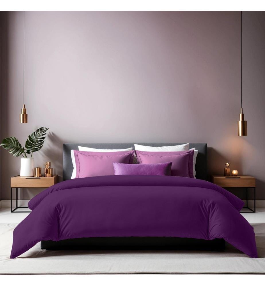 Housse de couette double Ranforce - Violet