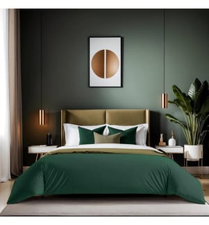 Housse de couette double Ranforce 200 x 200 cm - Dark Green