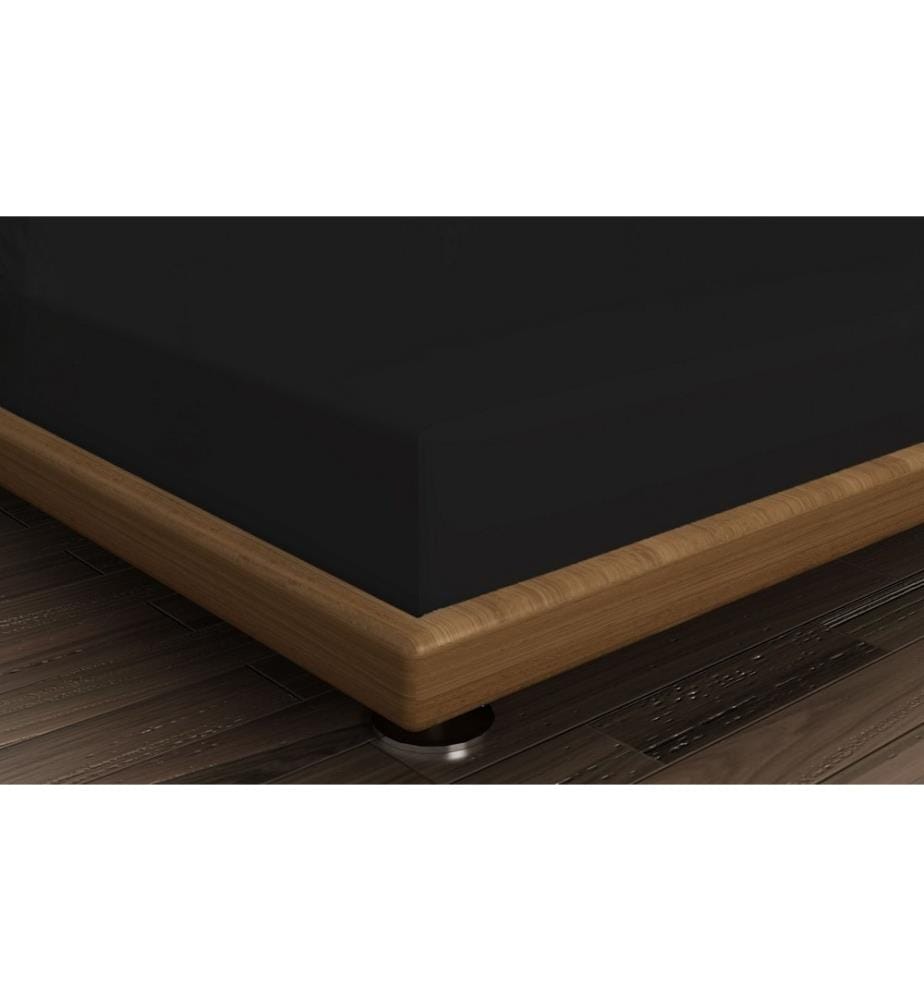 Drap-housse Ranforce Super King 180 x 200 cm - Noir