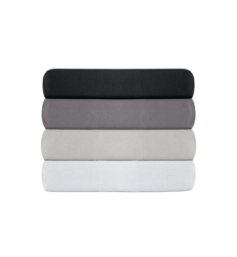 Taie d'oreiller Oxford (2 pièces) 60 x 60 cm Tonne Grise - Blanc