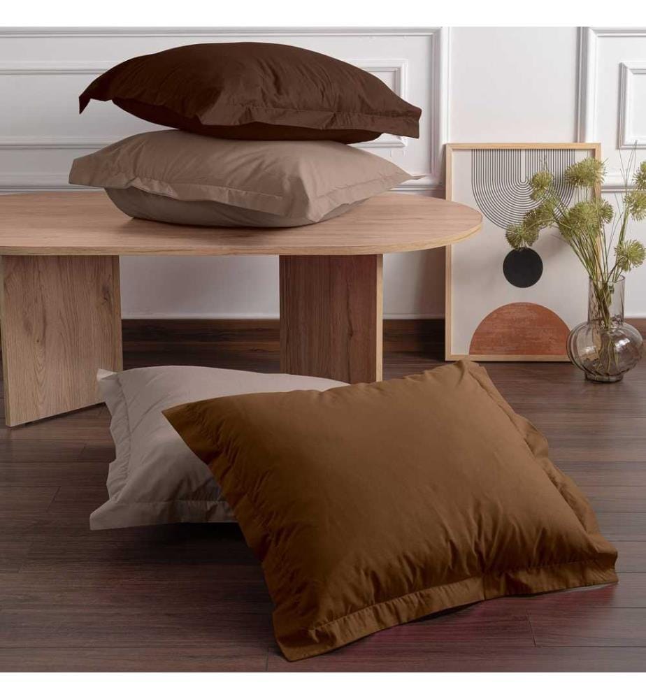 Ensemble de taies d'oreiller (2 pièces) 60 x 60 cm - Dark Brown