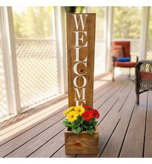 Huhu656 Pot de jardin décoratif - Noyer foncé