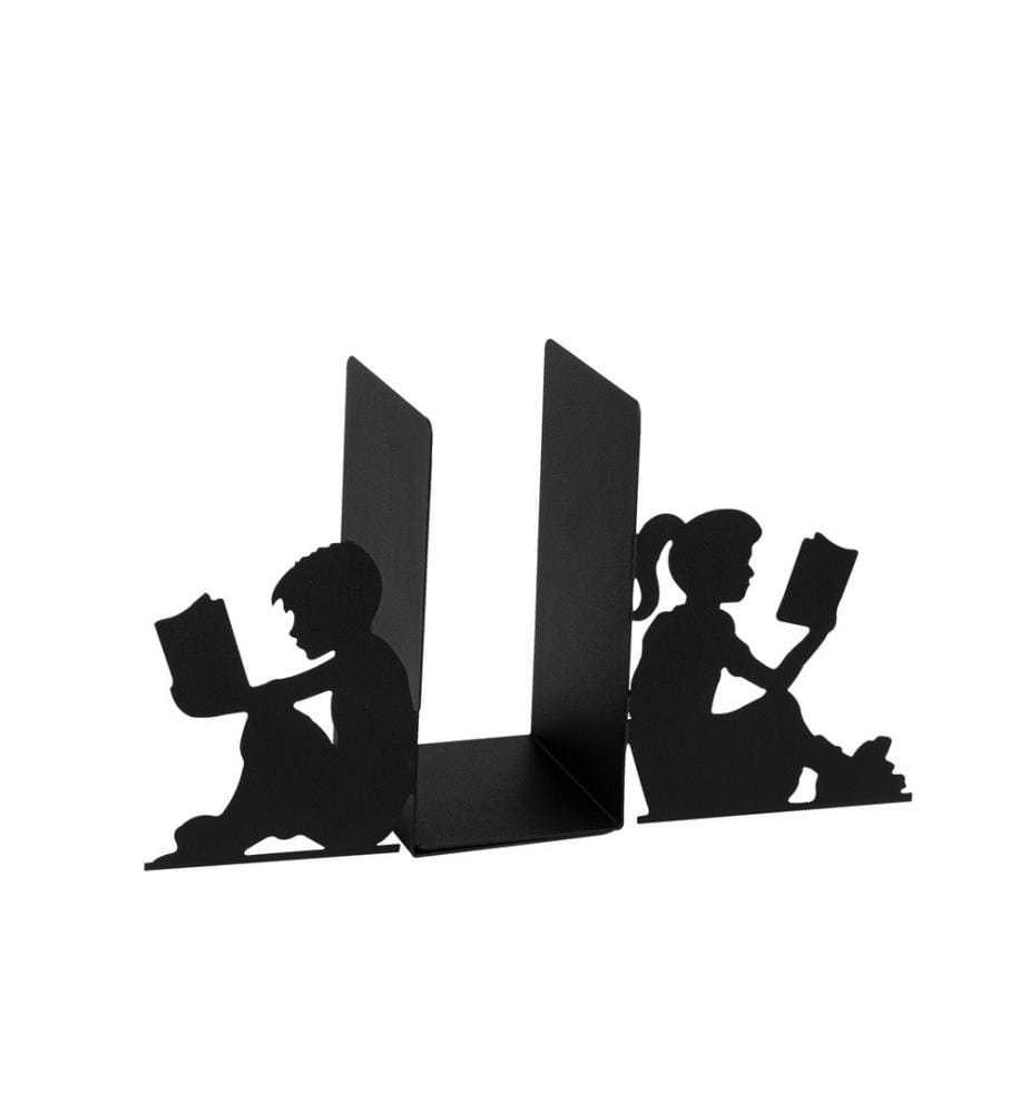 Serre-livres en métal - Noir