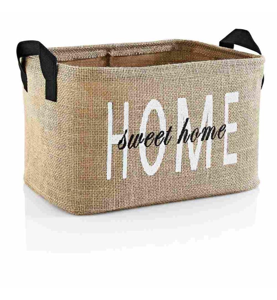 Felt Basket, Light Brown, 100% Jute