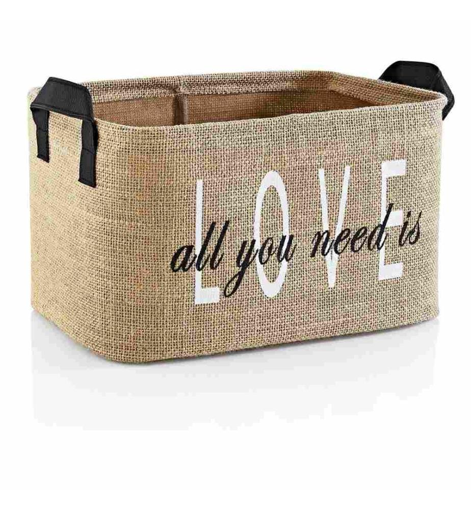 Felt Basket, Light Brown, 100% Jute
