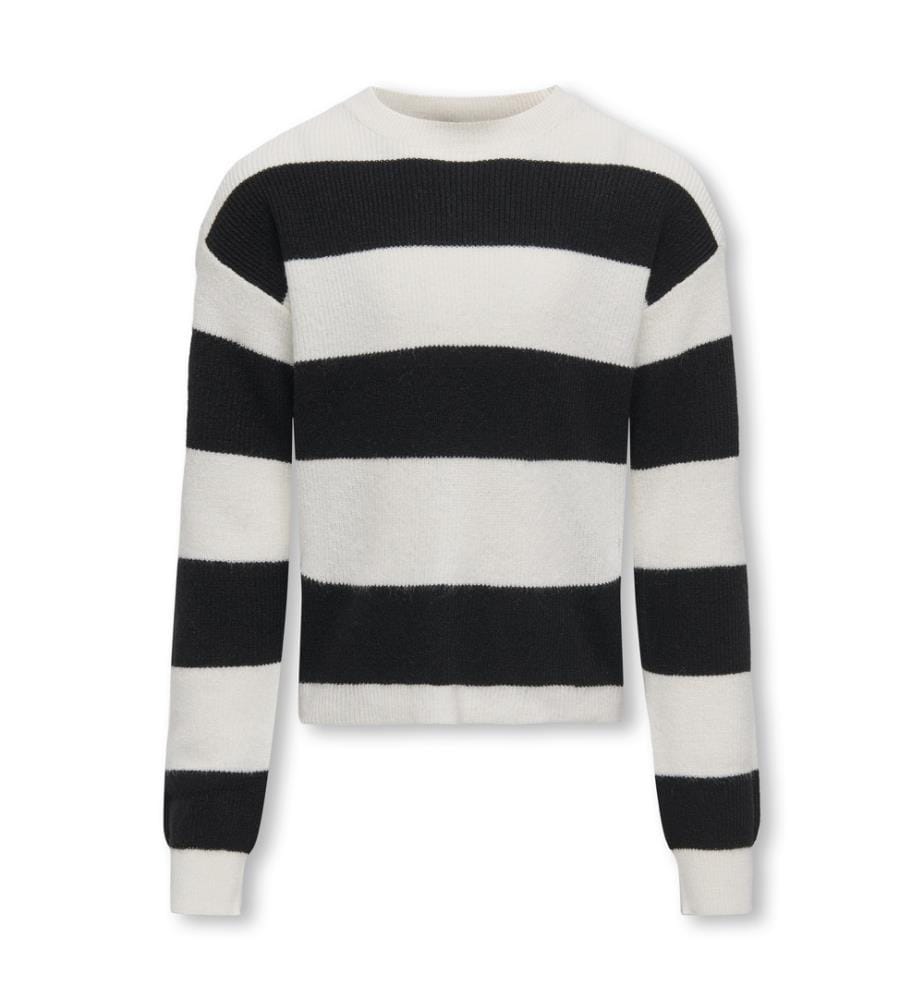 Pullover - Cloud Dancer Wide Stripe Schwarz