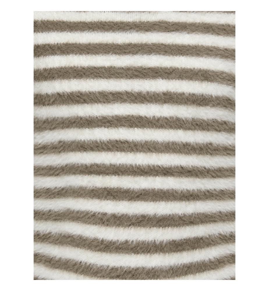Strickpullover – Haselnussbraun / Ecru