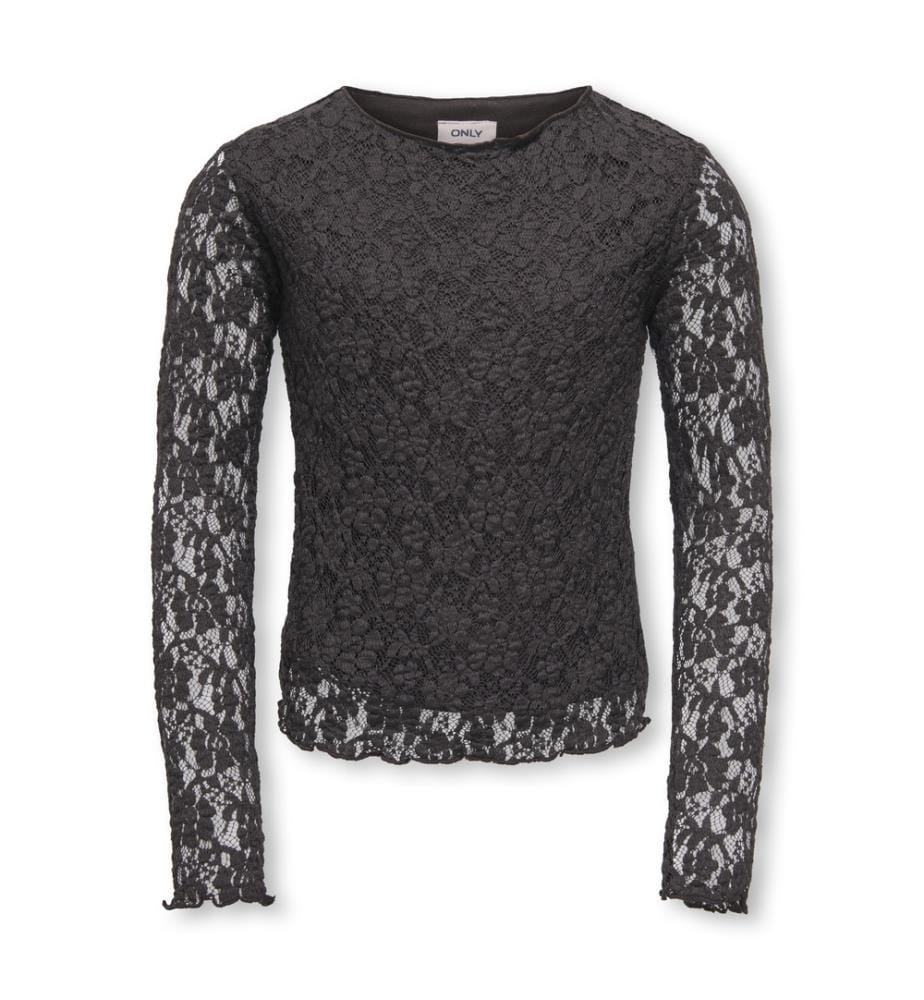Top in pizzo - Nero / Caffè