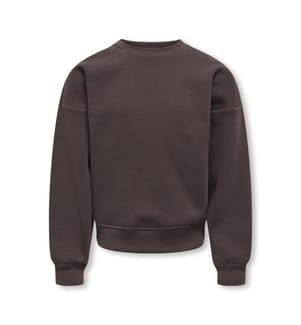 Oversize-Sweatshirt mit Aufdruck – Kaffeebraun / Weiss
