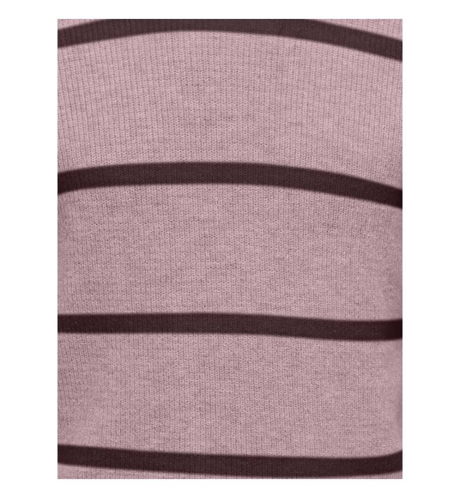 Gestreifter Strickpullover – Flieder / Gestreift