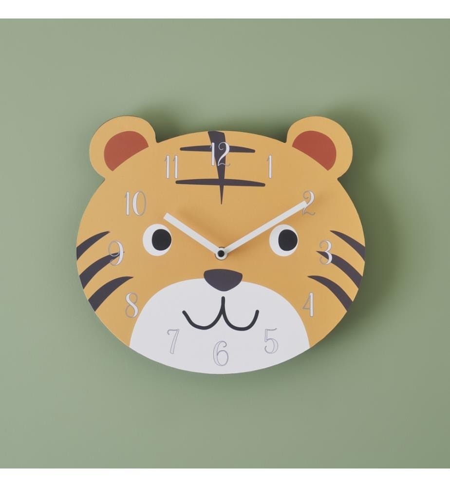 Horloge enfant Tiger 26x28 cm - Orange