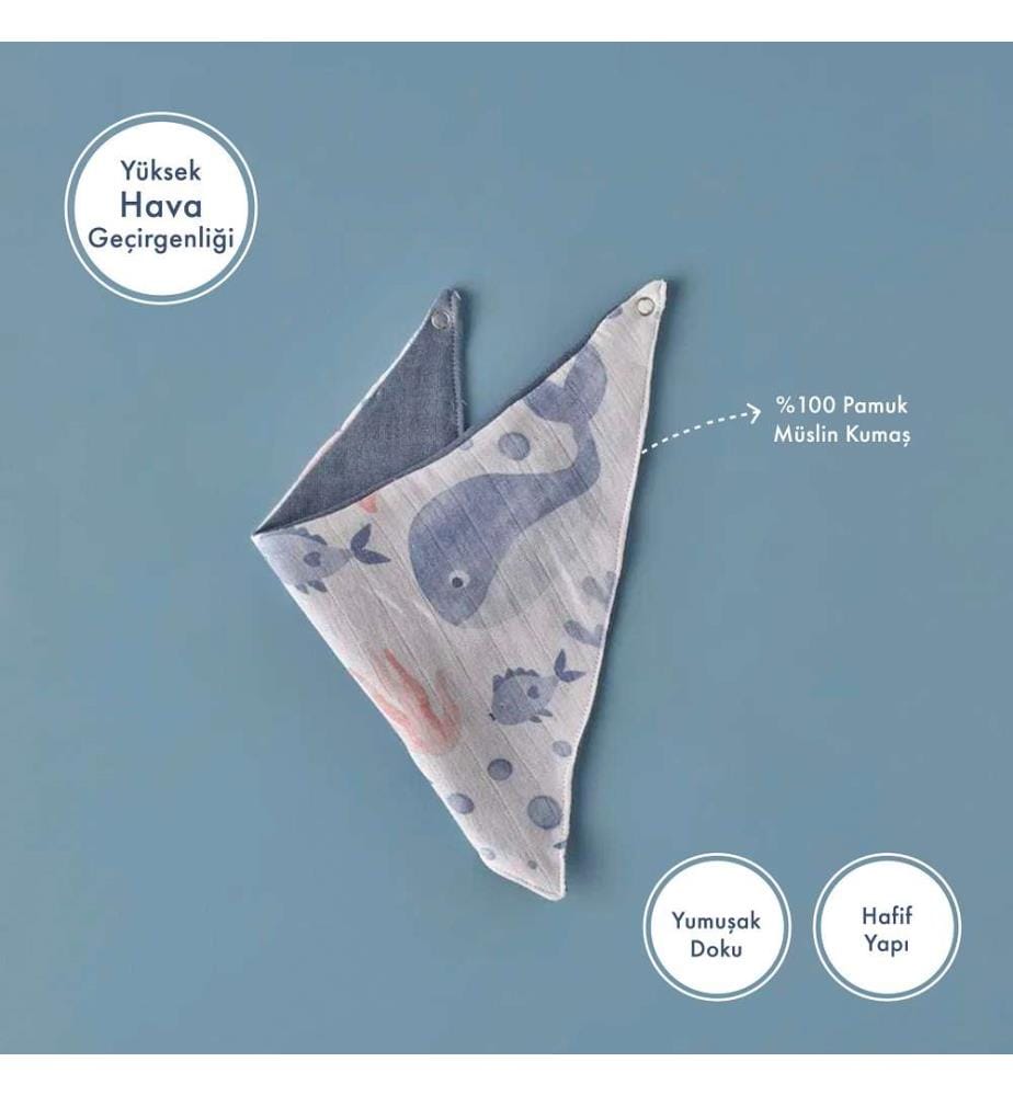 Set de bavoirs marine - 40x24 cm