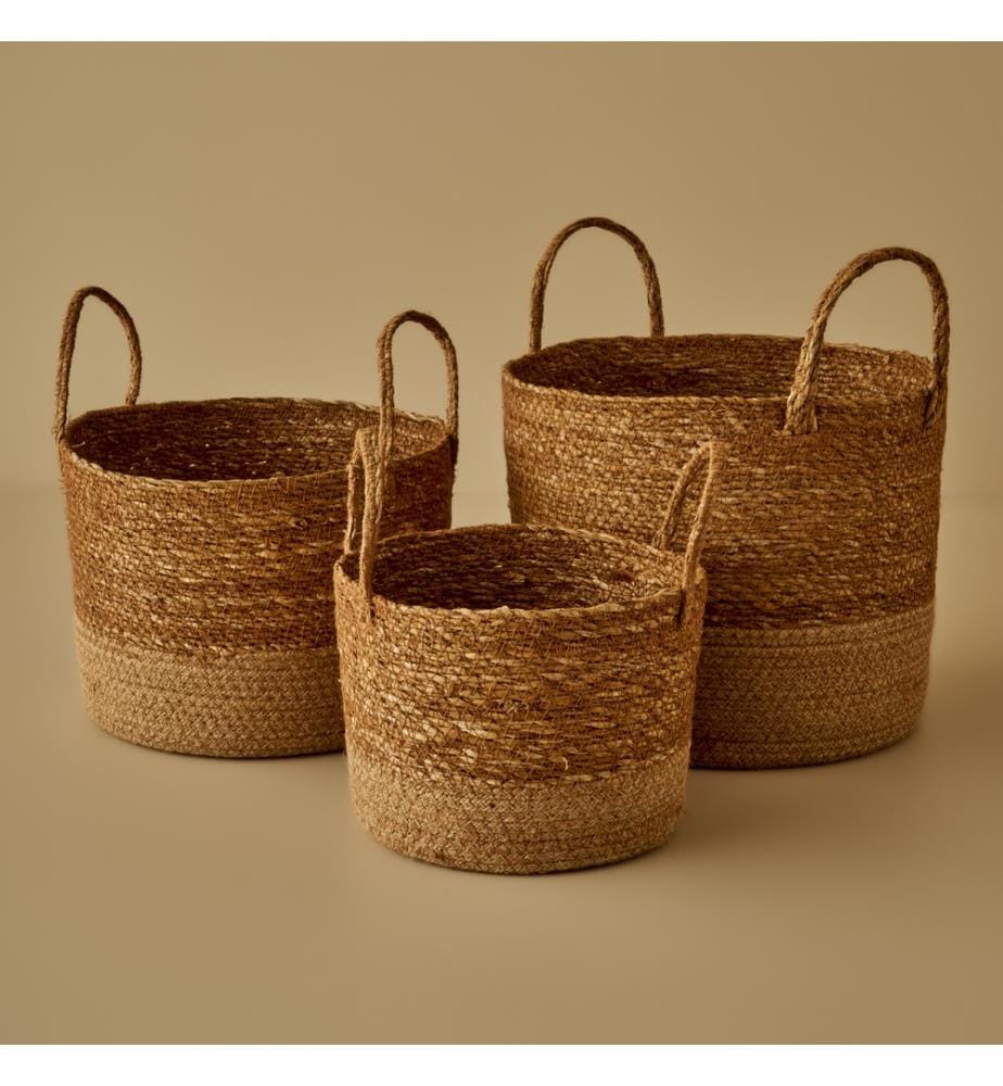 Panier décoratif Aster 21x16 cm - Naturel