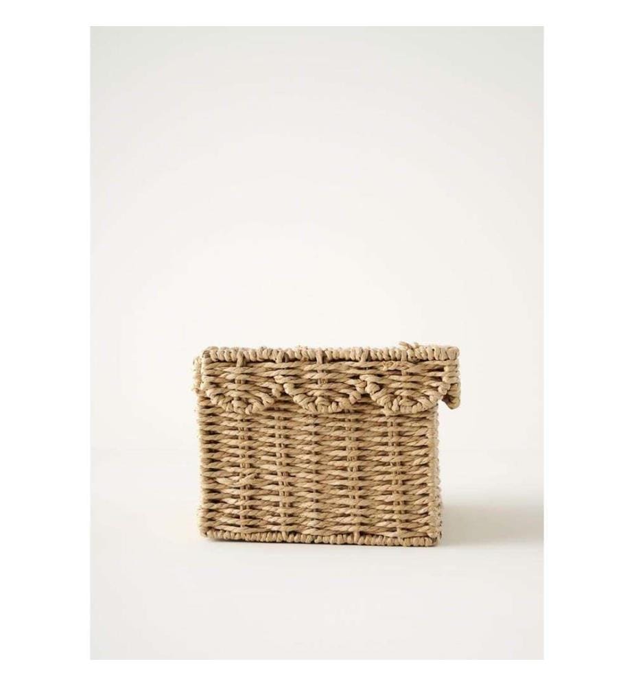Panier à vagues avec couvercle - Naturel