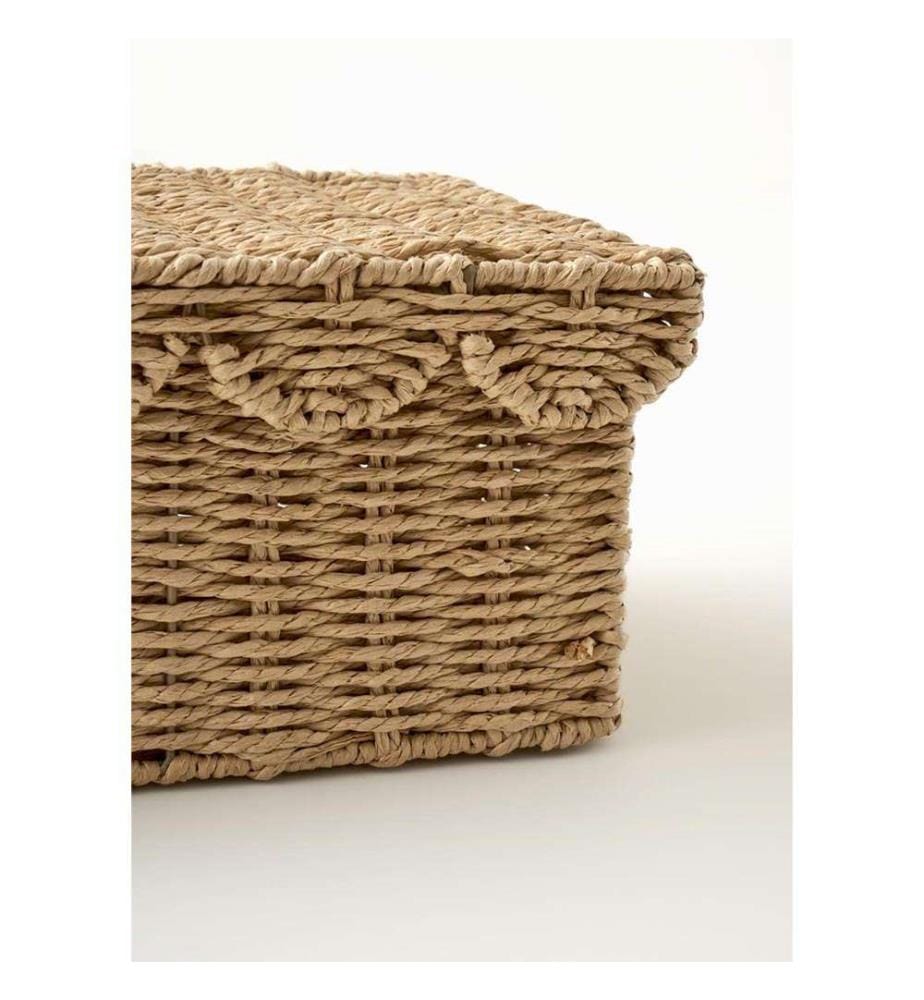 Panier à vagues avec couvercle - Naturel
