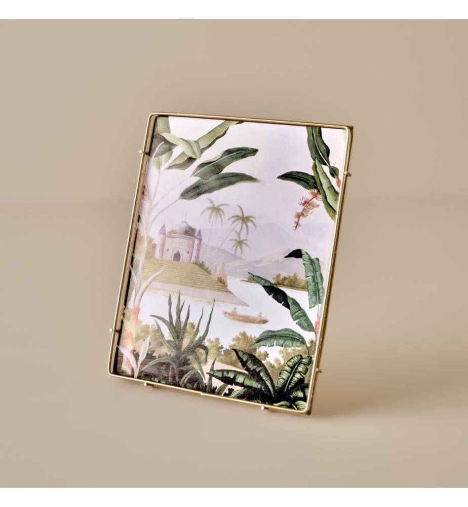 Daisy decorative frame 21x3x26 cm - Gold