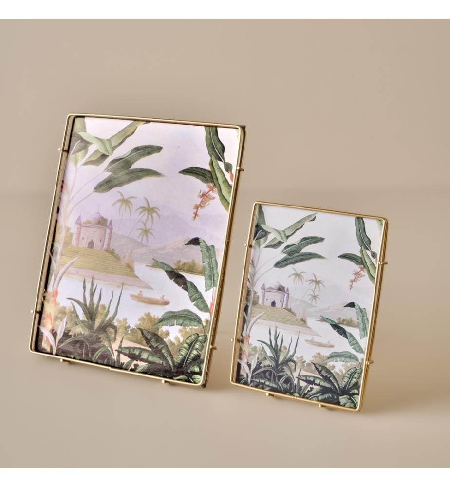 Daisy decorative frame 21x3x26 cm - Gold
