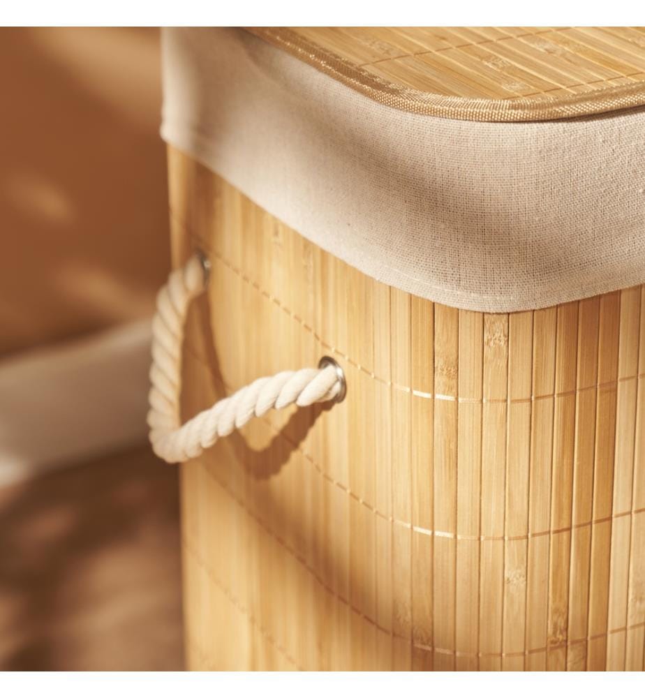 Panier à linge en bambou Fonte 40x30x61 cm - Naturel