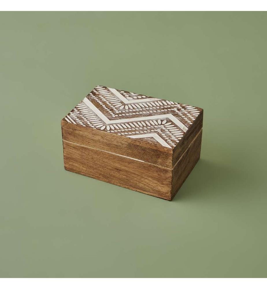 Boîte décorative Hiero (10x15x6 cm) - Naturel