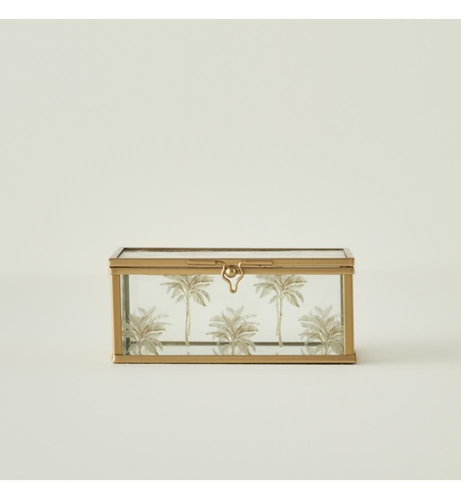 Boîte décorative Palm 10x13x5 cm - Or