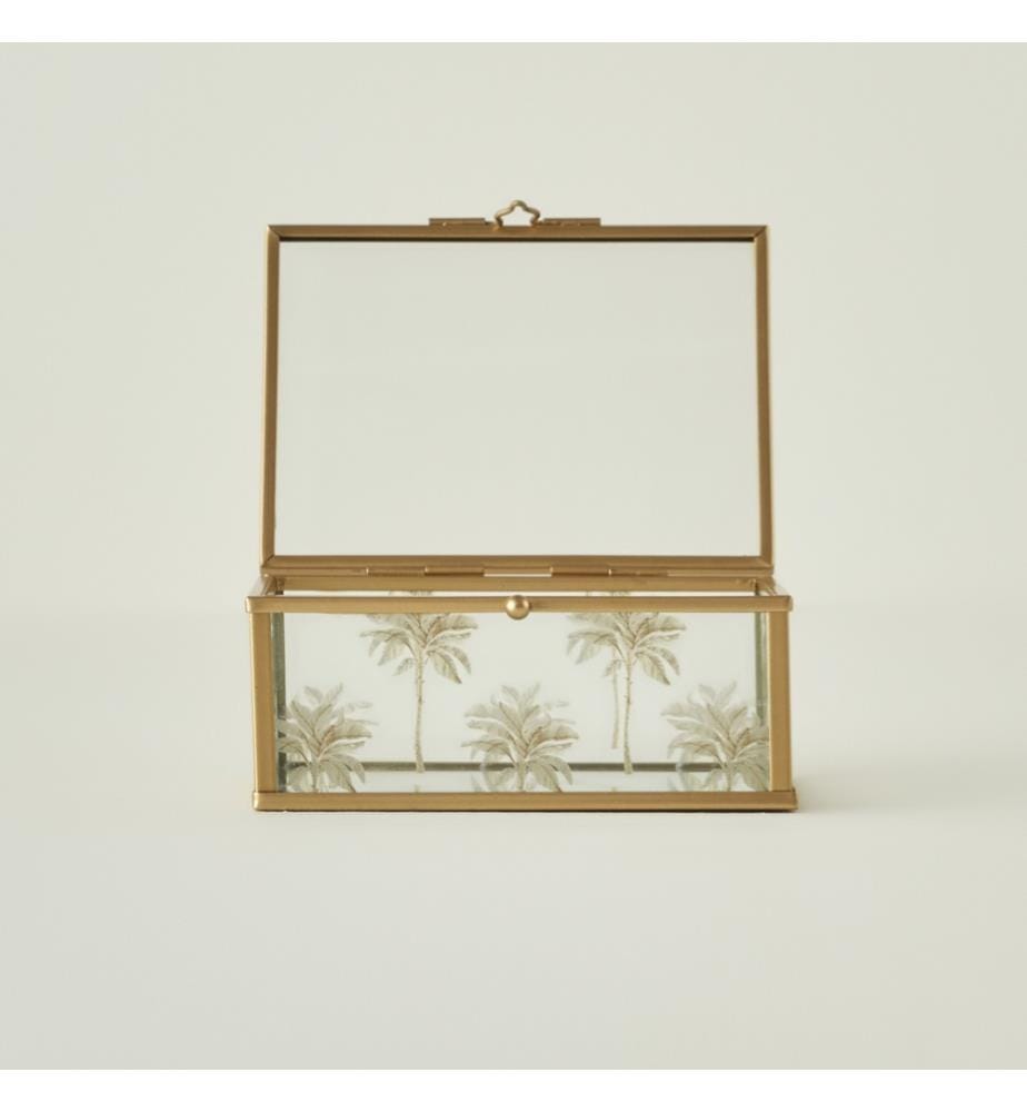 Boîte décorative Palm 10x13x5 cm - Or
