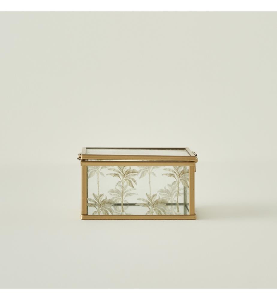 Boîte décorative Palm 10x13x5 cm - Or