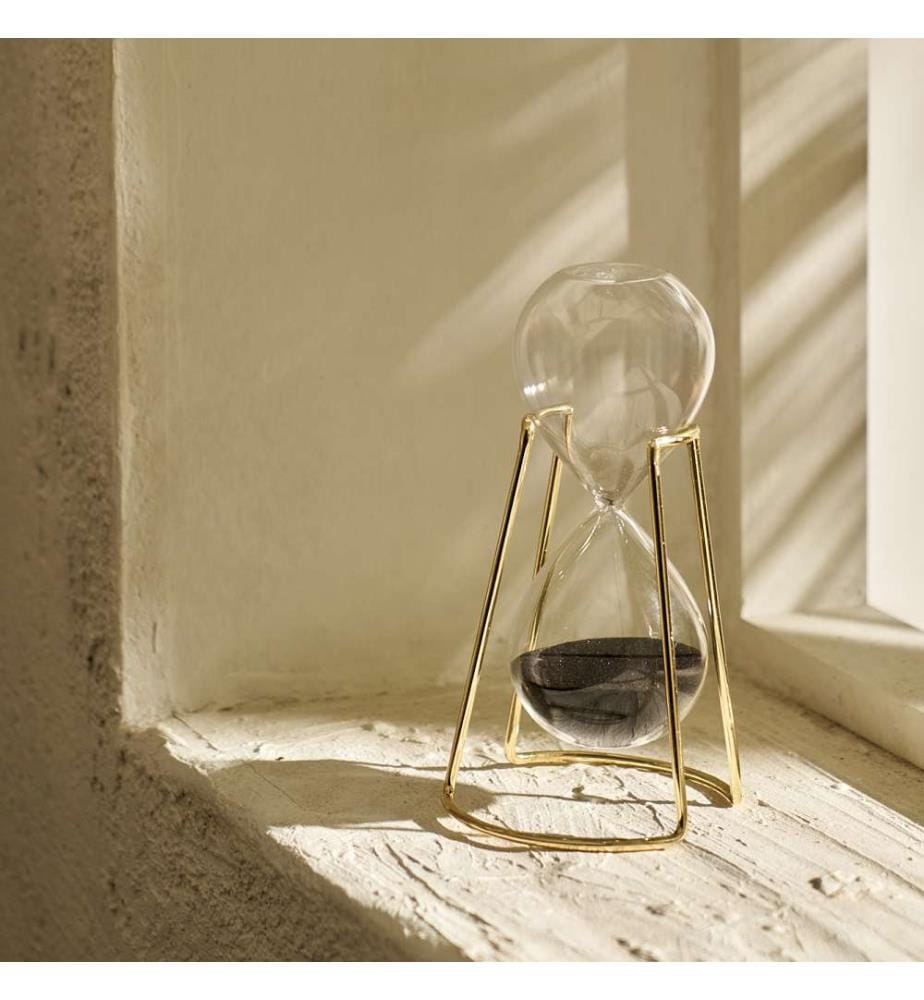 Sablier en verre Dune - Noir