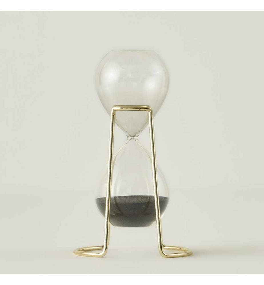 Sablier en verre Dune - Noir
