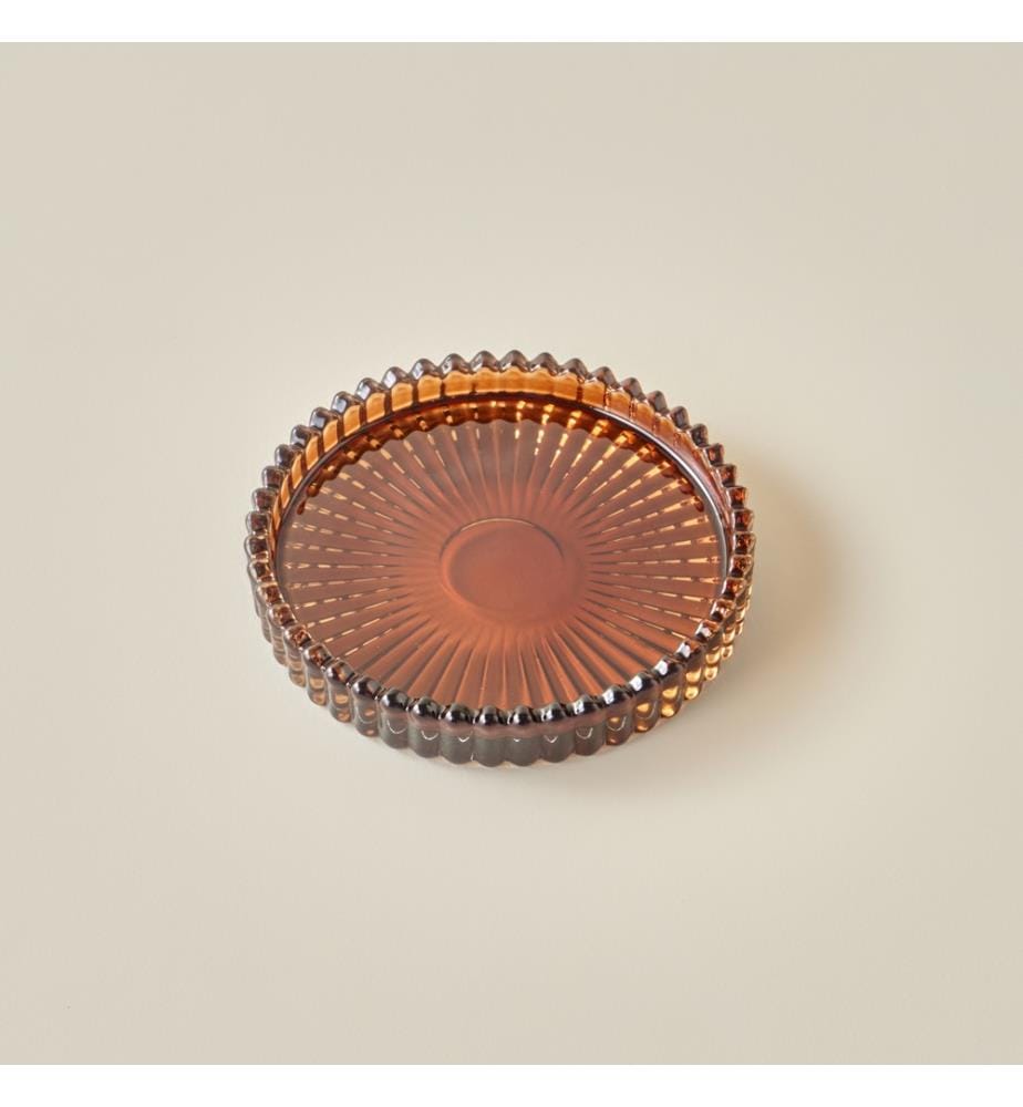 Assiette décorative Jordi 10x10x1,5 cm - Ambre