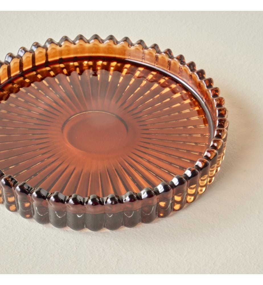 Assiette décorative Jordi 10x10x1,5 cm - Ambre
