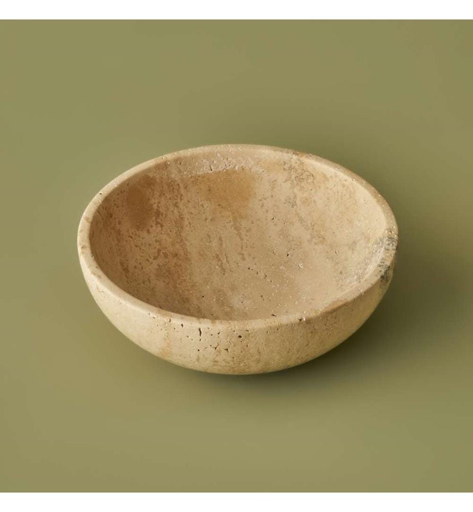 Deko-Schale aus Travertin Ephesus - 20x17 cm