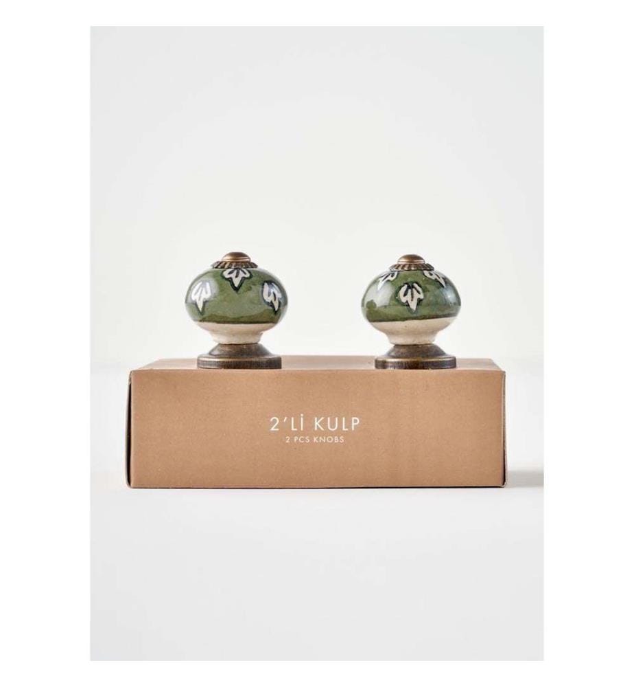 Lot de 2 Poignées Vera - Vert