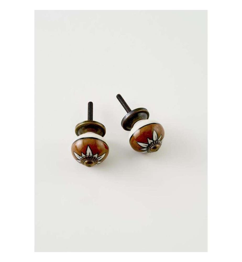 Lot de 2 Boutons Emery - Carreau rouge