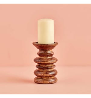 Bougeoir Woody - Brun