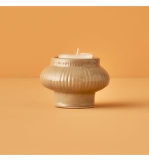 Bougeoir Perla 8x6 cm - Beige