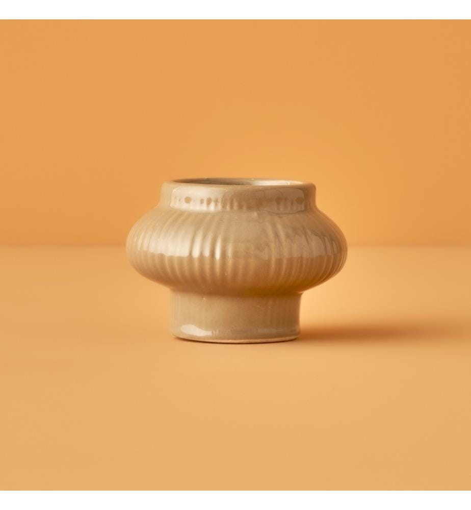 Bougeoir Perla 8x6 cm - Beige