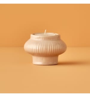 Bougeoir Perla 8x6 cm - Crème
