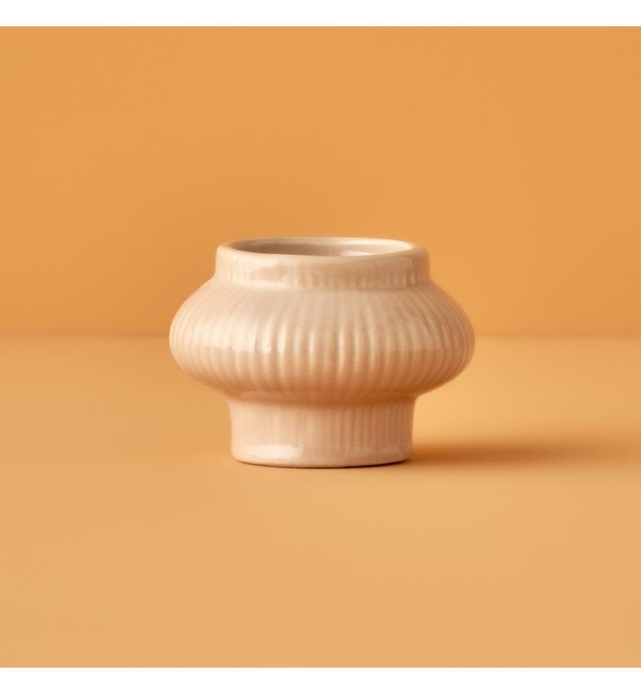 Bougeoir Perla 8x6 cm - Crème