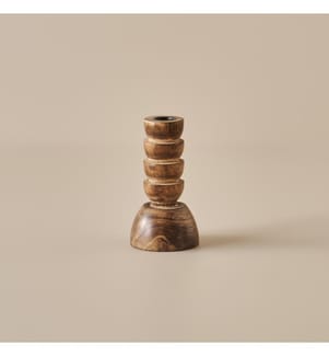 Bougeoir Ricardo 8,5x8,5x15,5 cm - Naturel