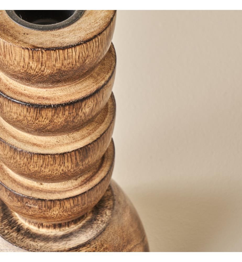 Bougeoir Ricardo 8,5x8,5x15,5 cm - Naturel
