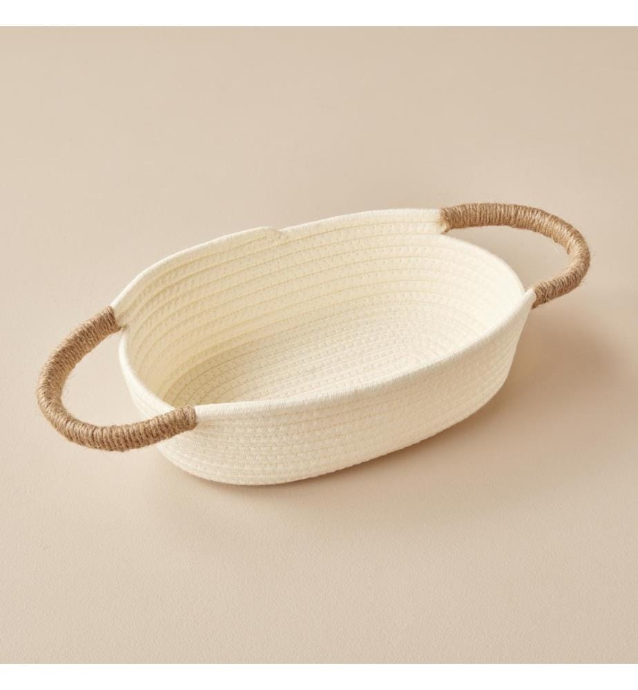 Panier en jute Montana 20x29x8 cm - Blanc