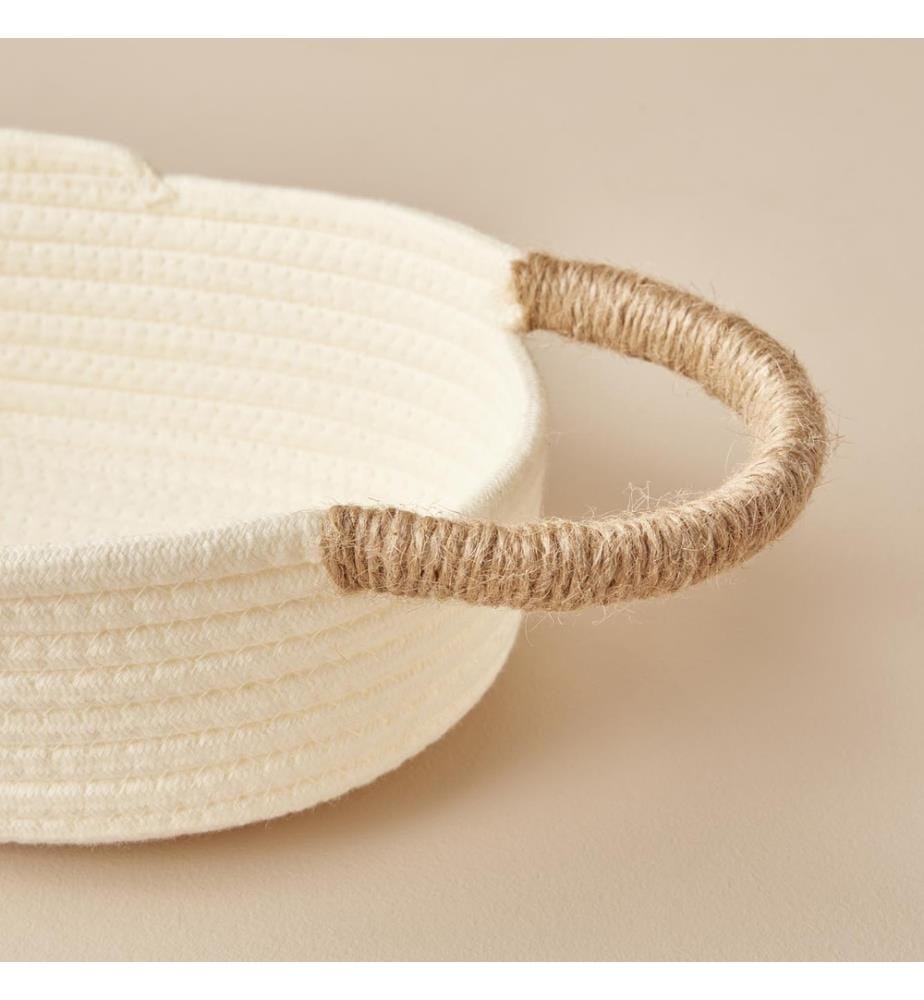Panier en jute Montana 20x29x8 cm - Blanc