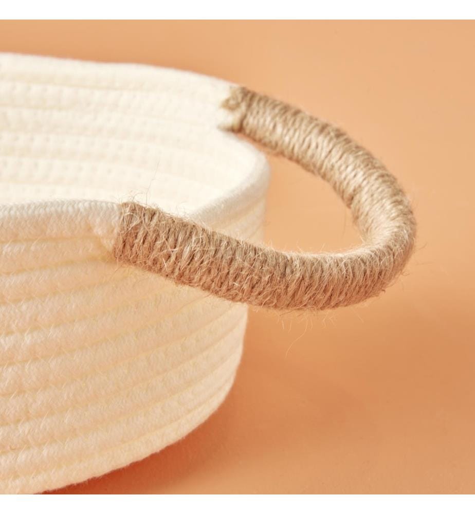 Panier en jute Montana 33x23x9 cm - Blanc