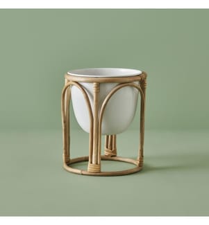 Jardinière Glim 22x22x25 cm - Crème