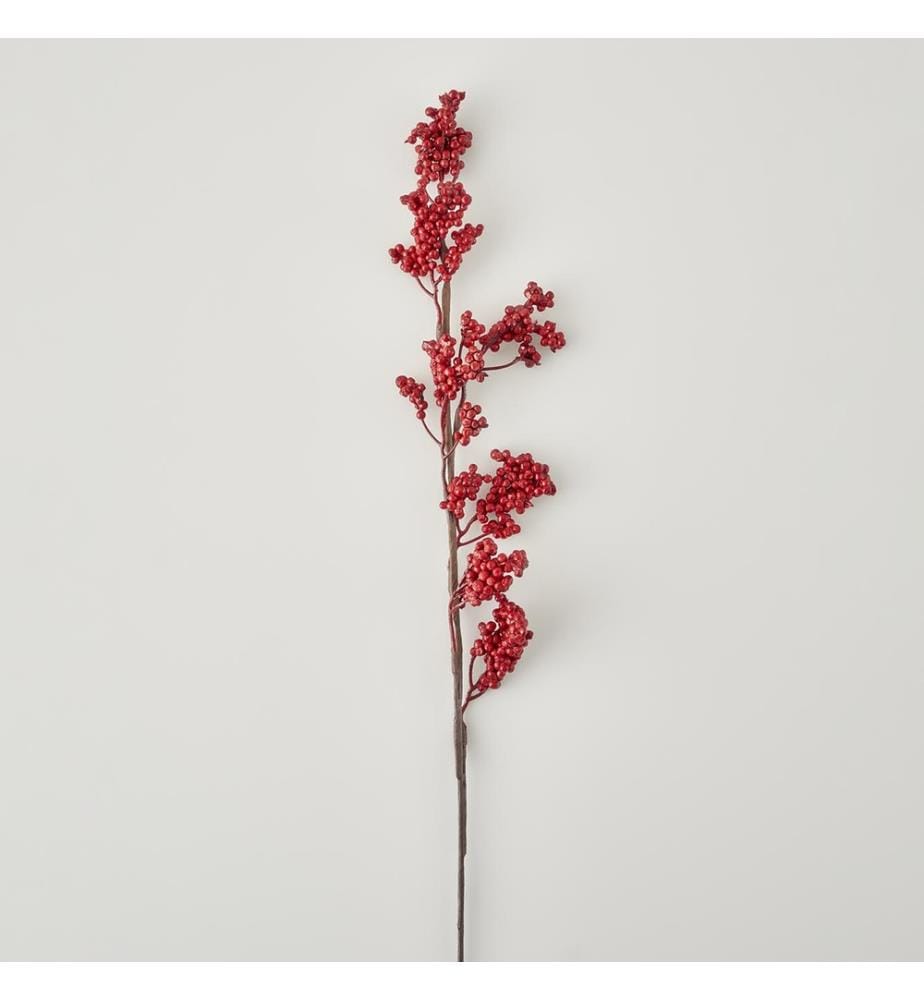Fleur de branche de Noël 75 cm - Rouge