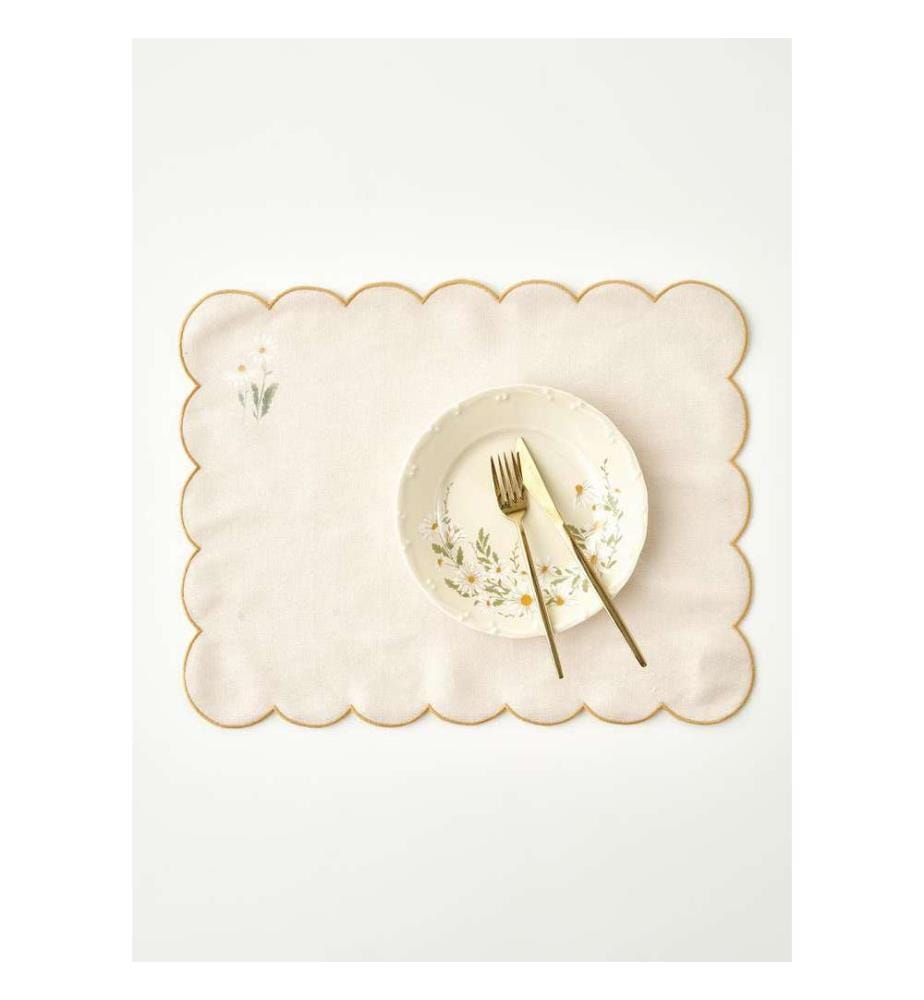 Set de table festonné, imprimé - 35x45 cm
